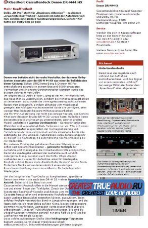 DENON DR-M44 HX 1986  SOLD OUT
